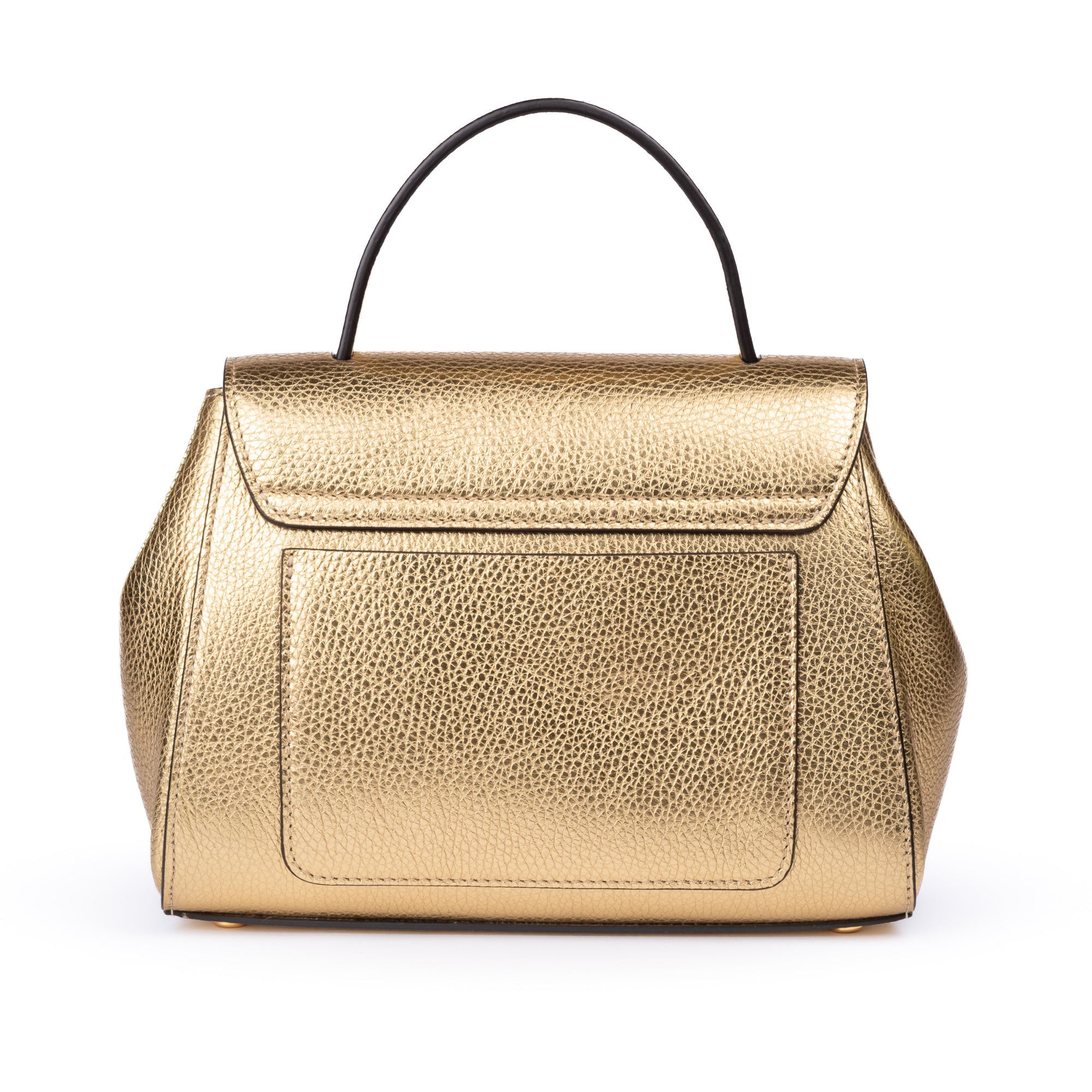 Gold handbag with a decorative clasp on a white background. - DEI DUCHI (AMALTEA)