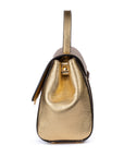 Gold handbag with a decorative clasp on a white background. - DEI DUCHI (AMALTEA)