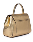 Gold handbag with a decorative clasp on a white background. - DEI DUCHI (AMALTEA)
