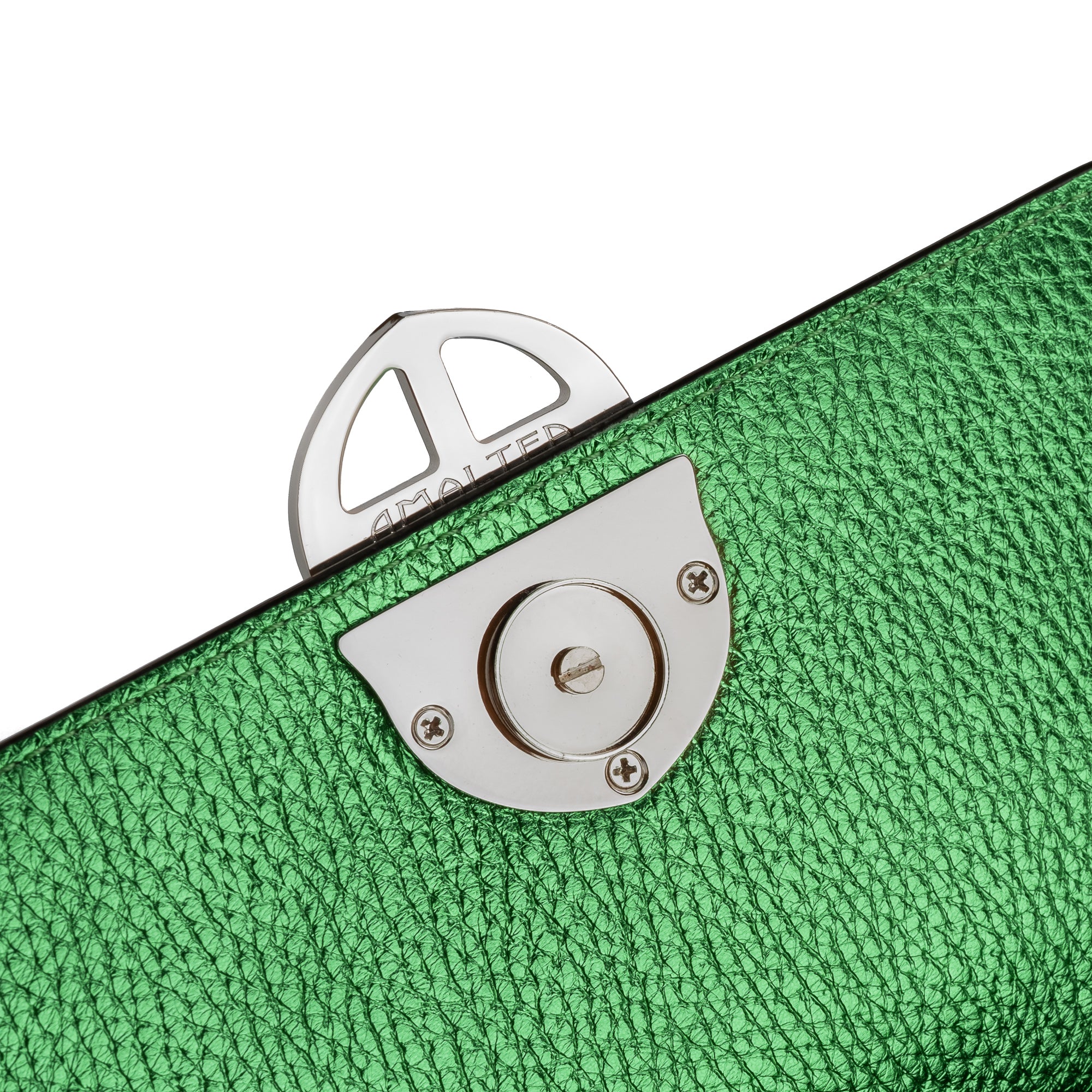 Close-up of a green textured surface with a metallic lock mechanism. - DEI DUCHI ( AMALTEA)