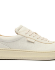 Santè - Natural White. Comfortable Fit. The Sante men's sneakers. Made in Italy excellence. Crafted on the Brenta Riviera. The soft-crust calfskin, tanned in Tuscany, treated with Patina Delavé technique. Dyed leather, faded, and finished with creams and waxes. Ergonomic removable footbed, flexible rubber sole. The Strobel construction, with slip-stitched seams. -Sartoria Dei Duchi-Atri