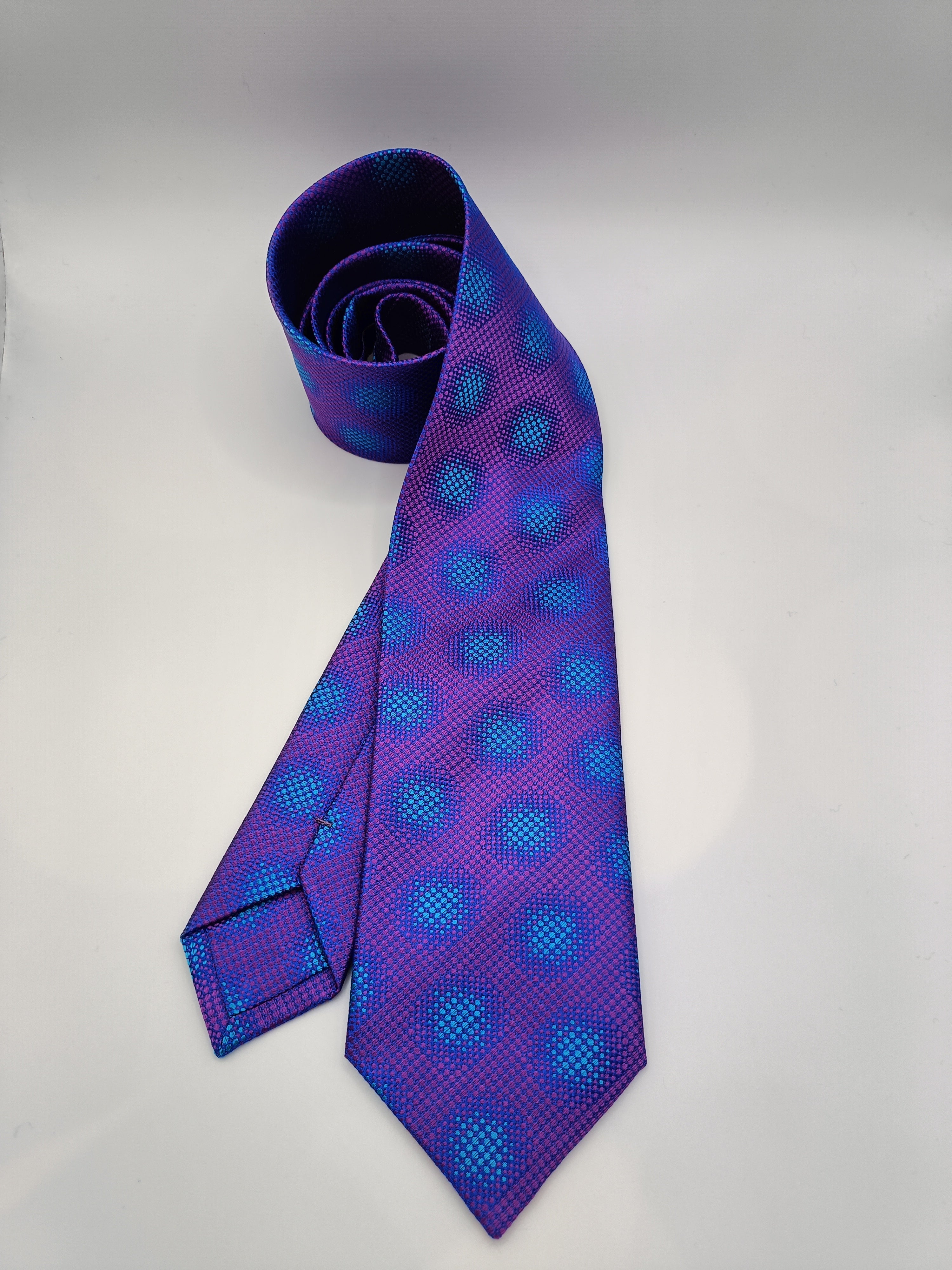 Violet and Sky Blue Abstract Tie