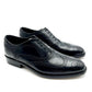 Oxford shoe in English style with dovetail hole and  flower in toe, 100% made in Italy, in genuine calfskin,  The leather sole with half rubber seedling makes it non-slip and the  seam BLAKE ensures the tightness of the bottom Process: blake- Leather: abrasive calf -  Color: black - Lining: black calf -  Bottom: leather - Insole: leather Handcrafted shoes, made in Italy with genuine 100% Italian leather.- Sartoria Dei Duchi-Atri