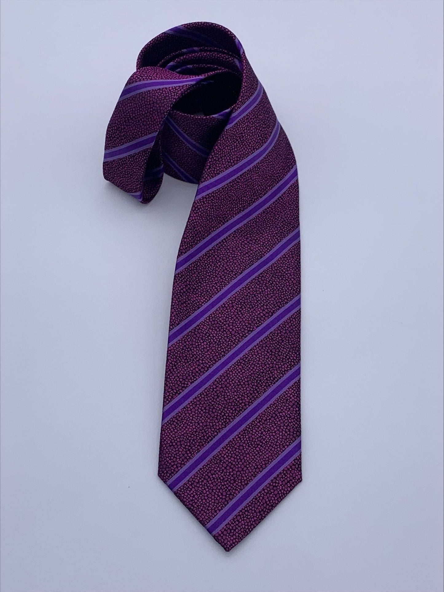 Pure silk three fold tie. Handmade by our Italian tailors. 100% Pure silk