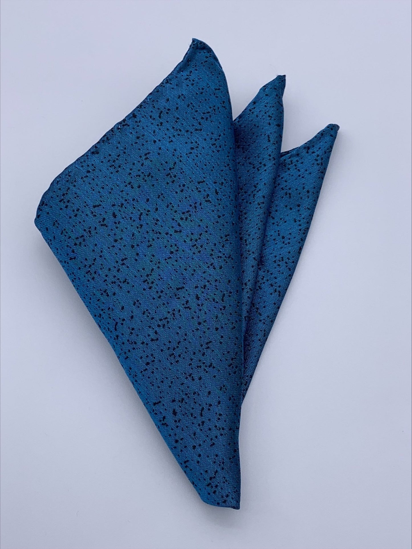 Royal Blue Abstract Silk Pocket Square 100% pure Italian silk pocket square, handmade in Italy for you.|Sartoria Dei Duchi - Atri