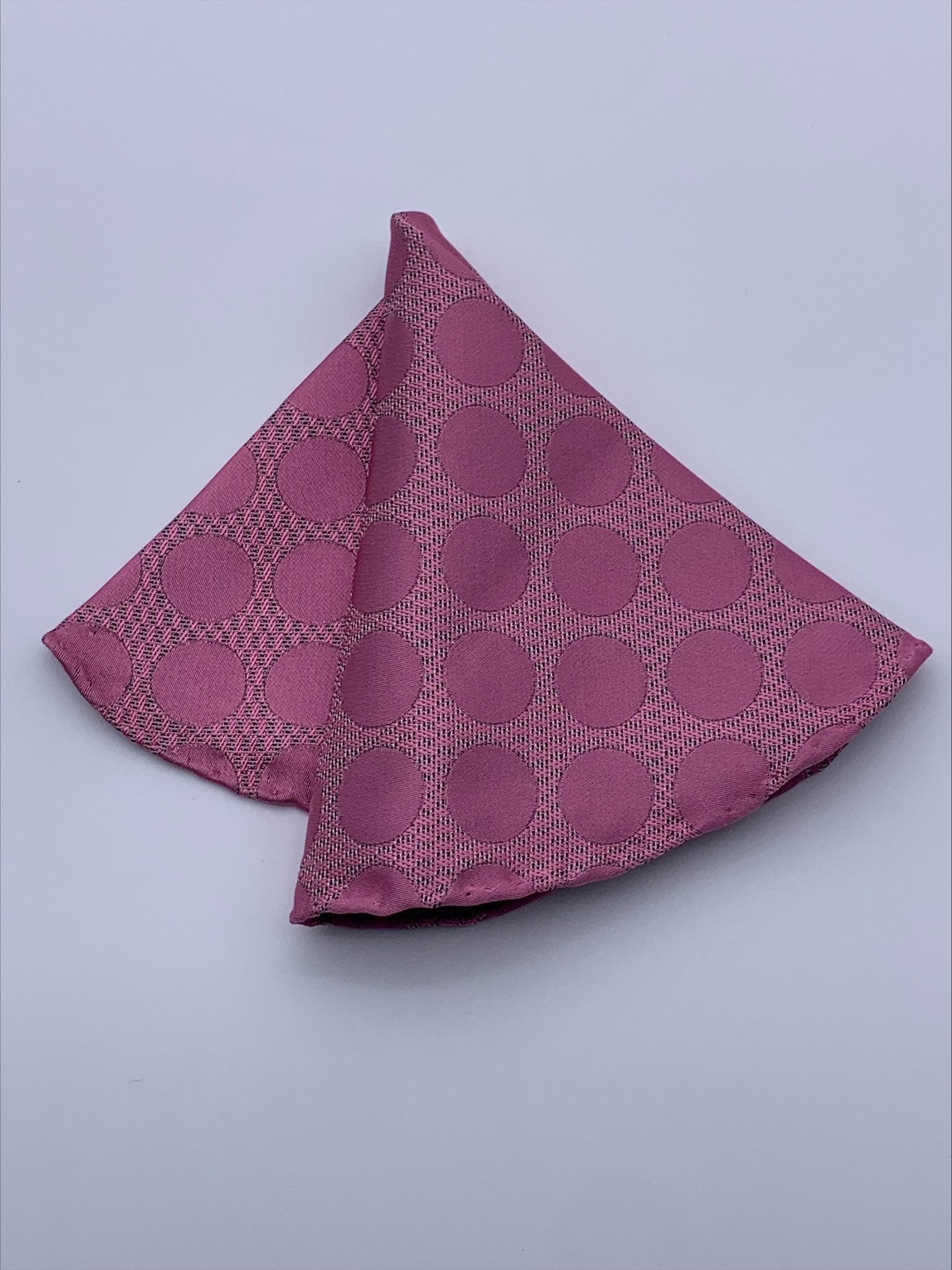 Pink Powder Pocket Square. 100% pure Italian silk pocket square. Hand-finished edges.| Sartoria Dei Duchi - Atri