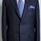 Acquaviva suit, in pure worsted wool - available in Super 150s, 170s and 200s.Single-breasted two-button jacket, with classic lapel and two slits on the back. Buttonholes, pockets, garments and all finishes are handmade.The slim trousers present one pleats and are realized without flap on the bottom.| Sartoria Dei Duchi - Atri