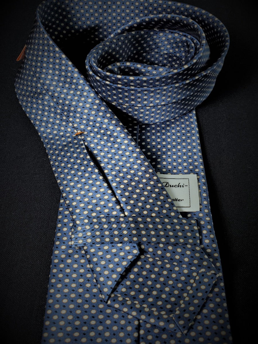 Light Blue Pure silk Celano Tie | Sartoria Dei Duchi - Atri