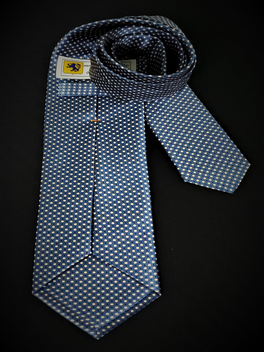 Light Blue Pure silk Celano Tie | Sartoria Dei Duchi - Atri