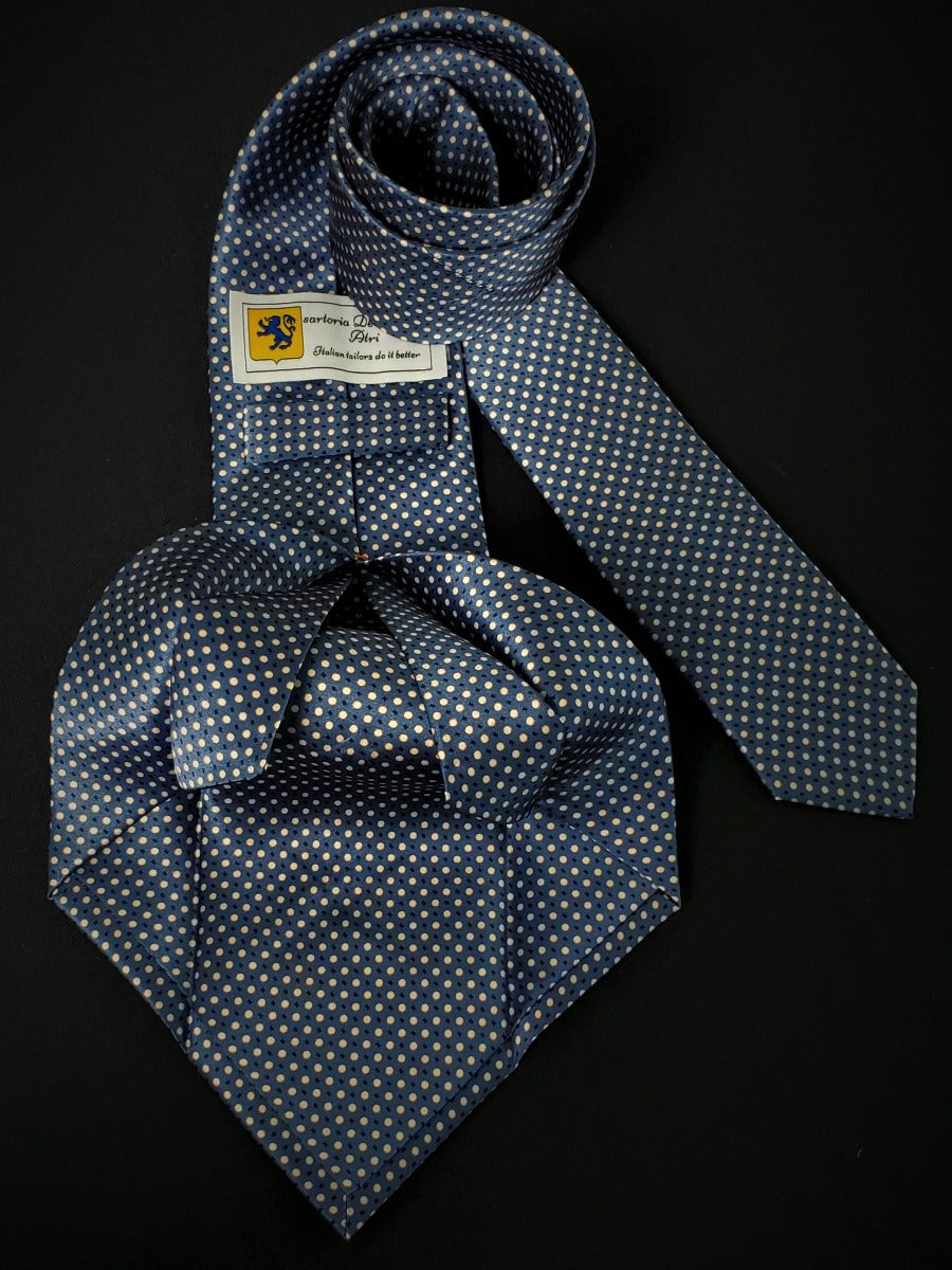 Light Blue Pure silk Celano Tie | Sartoria Dei Duchi - Atri