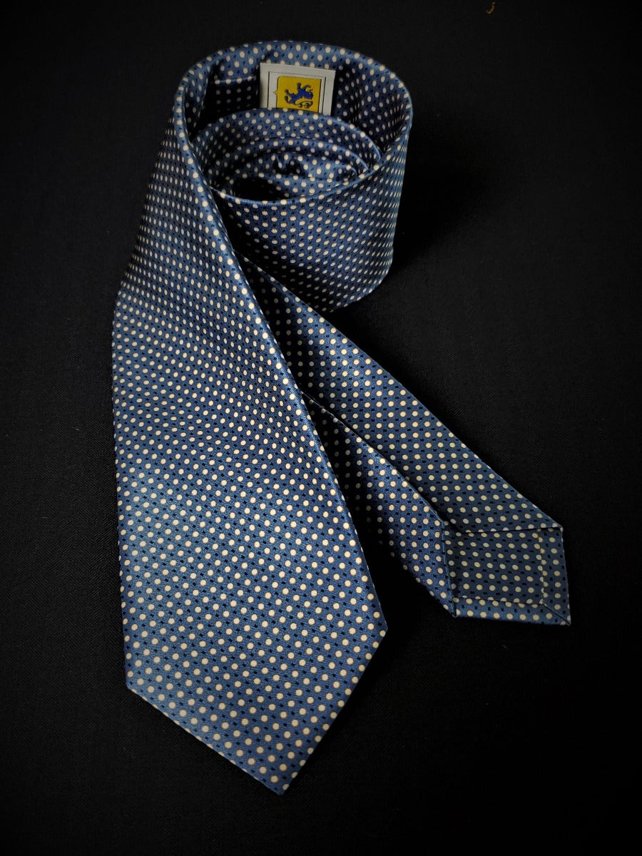 Light Blue Pure silk Celano Tie | Sartoria Dei Duchi - Atri