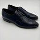 Classic Derby Shoe / Long Shape Blue Smart/casual style/High instep Flexible structure, suitable for wider feet / BLUE, HAND SHADED / leather crust colored and hand-aged  calfskin /  black calf lining / Elongated shape /  Lightweight leather bottom with anti-slip insert   sewn to BLAKE / Leather insole | Sartoria Dei Duchi - Atri