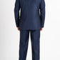 This Sartoria dei Duchi suit is realized with the finest quality Piacenza Super 150’s fabric, in wool and silk. The two button jacket has been realized with a classic lapel. The trousers are realized without pleats, with American style pockets and comfortable no-slip belt loops. Side stitching on jacket and trousers and blue mother of pearl buttons.