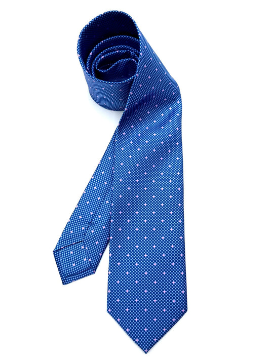 Light Blue Micro Pattern Silk Tie Pure silk three fold tie. Handmade by our Italian tailors. 100% Pure silk. Our ties standard width is 8 cm (3.15 inch),  standard length is 150 cm (59 inch). | Sartoria Dei Duchi - Atri