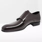 Monk Strap Shoe - Dark Brown Double buckle and smooth upper in polished abrasive calfskin-  Bottom with BLAKE stitched light leather sole / Blake workmanship / Shiny calf leather /  Black calfskin lining / Rounded shape /  Lightweight leather bottom with non-slip insert sewn to BLAKE /  Leather insole | Sartoria Dei Duchi - Atri