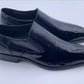 Moccasin with smooth upper, 100% MADE IN ITALY , in glossy patent leather with print and black color, lightweight leather sole sewn to BLAKE and non-slip insert from the shape parade., unique shoe, refined and elegant, ideal for a ceremony.| Sartoria Dei Duchi - Atri