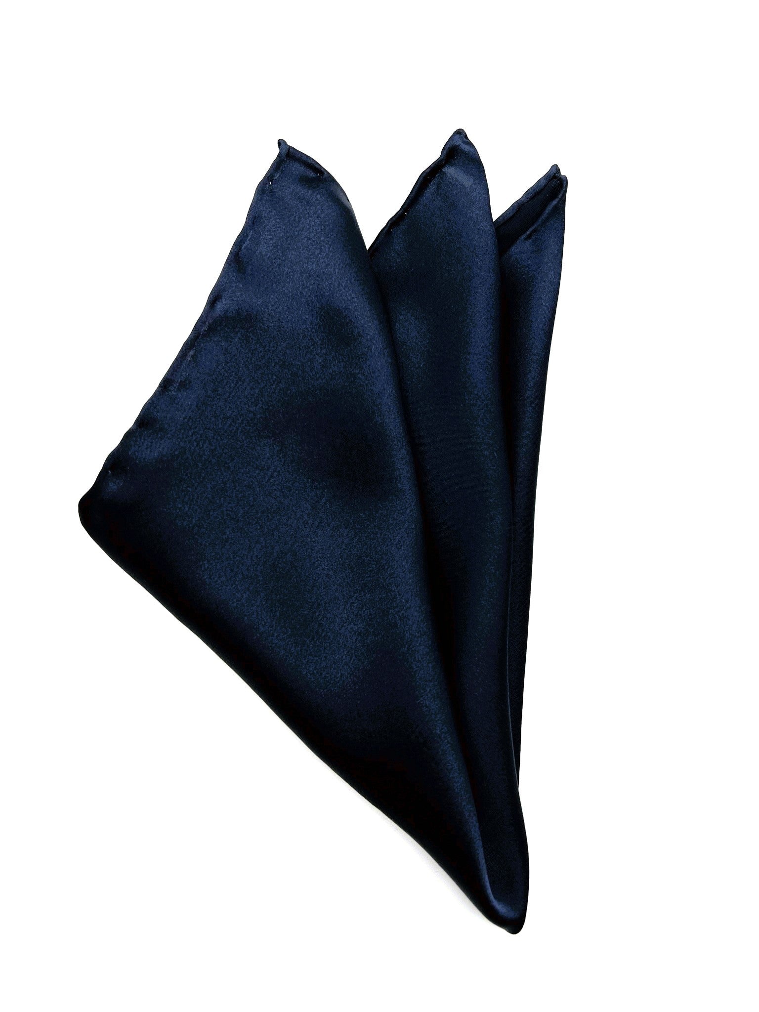Navy Blue Silk Pocket Square. Handmade in Italy. Pocket Square in 100% pure Italian silk,  hand-finished edges. A must-have accessory for every  man&#39;s wardrobe that can suit either  a classic or sophisticated look.| Sartoria Dei Duchi - Atri