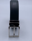 Blue Matte Leather Belt. Belt in buffed calfskin  100% Genuine Leather Made in Italy.  Belt width is 3.5 cm | Sartoria Dei Duchi - Atri