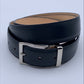 Blue Matte Leather Belt. Belt in buffed calfskin  100% Genuine Leather Made in Italy.  Belt width is 3.5 cm | Sartoria Dei Duchi - Atri