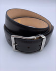 Brown Matte Leather Belt. Belt in buffed calfskin  100% Genuine Leather Made in Italy.  Belt width is 3.5 cm | Sartoria Dei Duchi - Atri