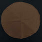 Rounded Pocket Square-100% Pure Silk-Brown base with a black pied de poule pattern-Fazzoletto da Taschino "Silvi"|Sartoria Dei Duchi-Atri