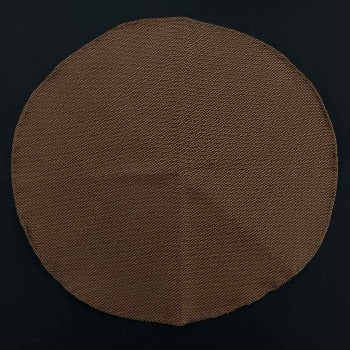 Rounded Pocket Square-100% Pure Silk-Brown base with a black pied de poule pattern-Fazzoletto da Taschino &quot;Silvi&quot;|Sartoria Dei Duchi-Atri