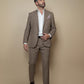 Single-breasted jacket with two buttons,classic peak  lapel,two side patch pockets,classic breast pocket, with SUMMERTIME fabric by Loro Piana textile,a light  and fresh fabric composed of wool, silk and linen,  perfect everyday summer occasion.Buttonholes,pockets, garments and all finishes are handmade by Italian tailors. This Italian tailored suit is extremely comfortable,and perfect for business occasions.Color: sand/taupeComposition: 71% wool, 15% silk, 14% linen.| Sartoria Dei Duchi-Atri